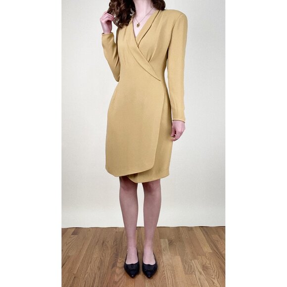 Vintage Giorgio Armani 80s 90s Blazer Dress Mini Midi Office Suit Old Money Luxe - Picture 1 of 9